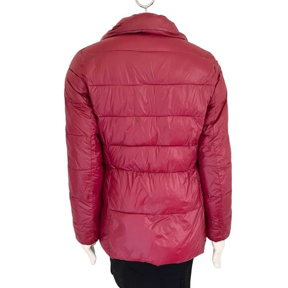 NEW MICHAEL KORS Down Filled Puffer Jacket in Red with Gold hardware SZ M - Picture 9 of 13